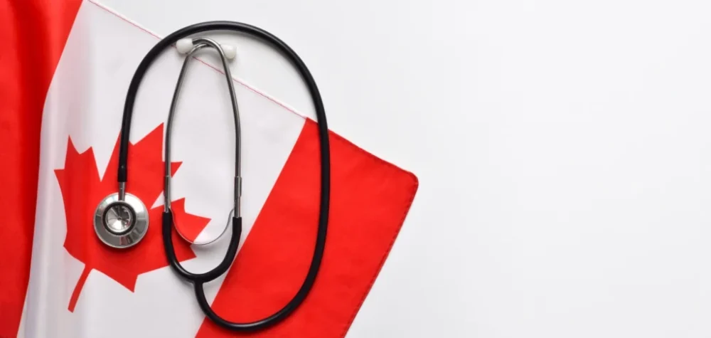 Stethoscope on Canadian Flag